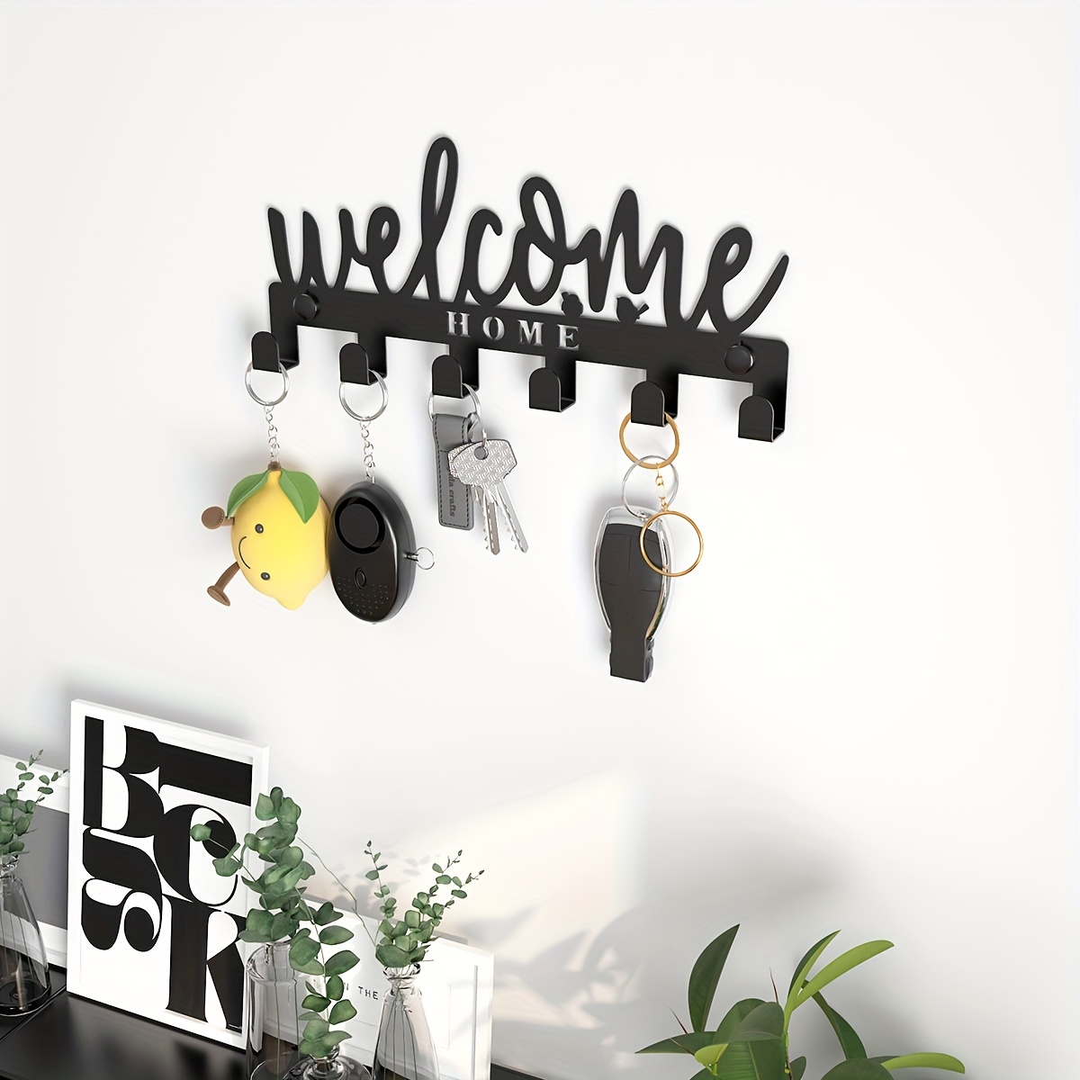 welcome home wall mounted key hook rack fashion Temu United Arab