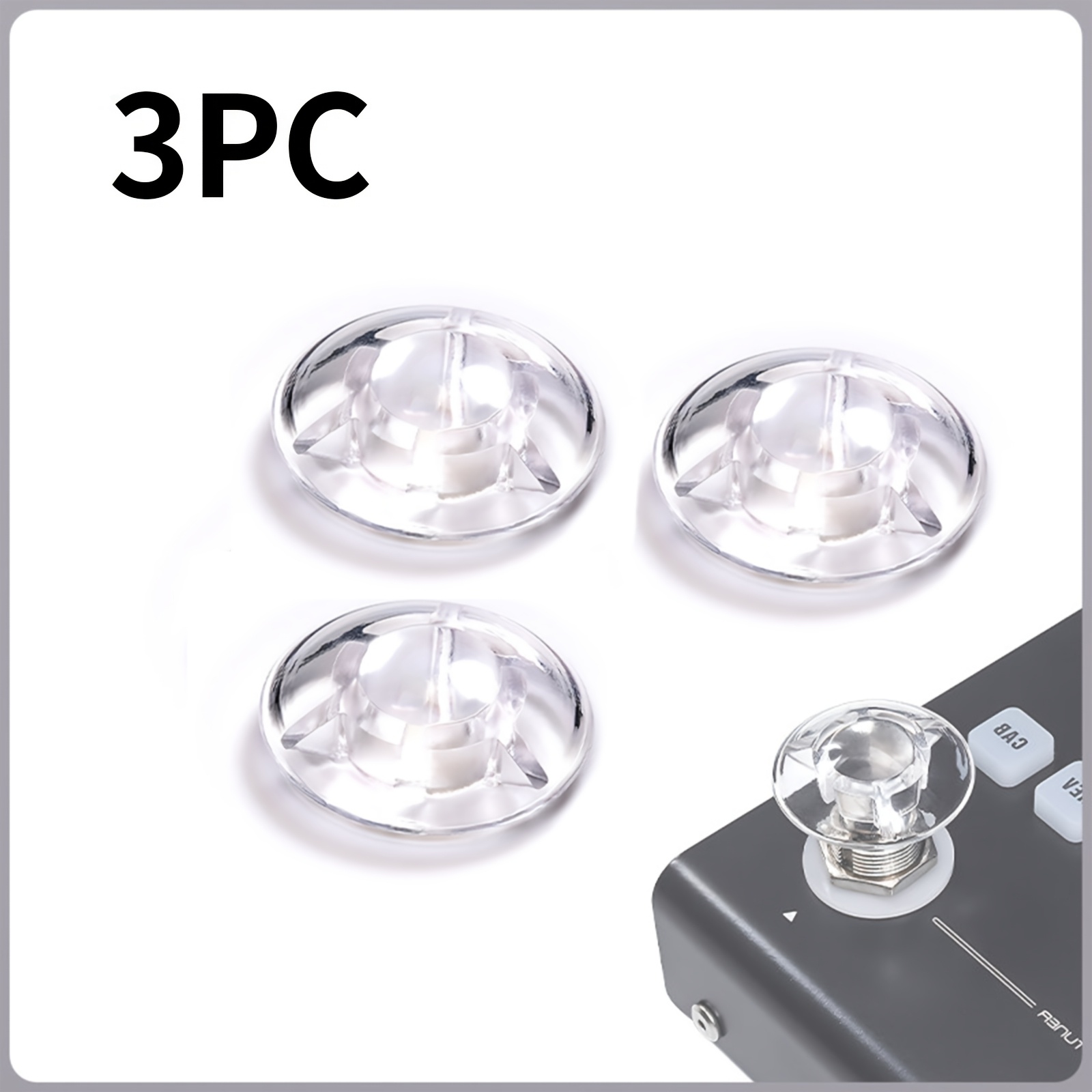 TEMU Cappuccio singolo a testa a fungo per pedale compatibile con unit� effetti per chitarra elettrica, copribottone interruttore a pedale con