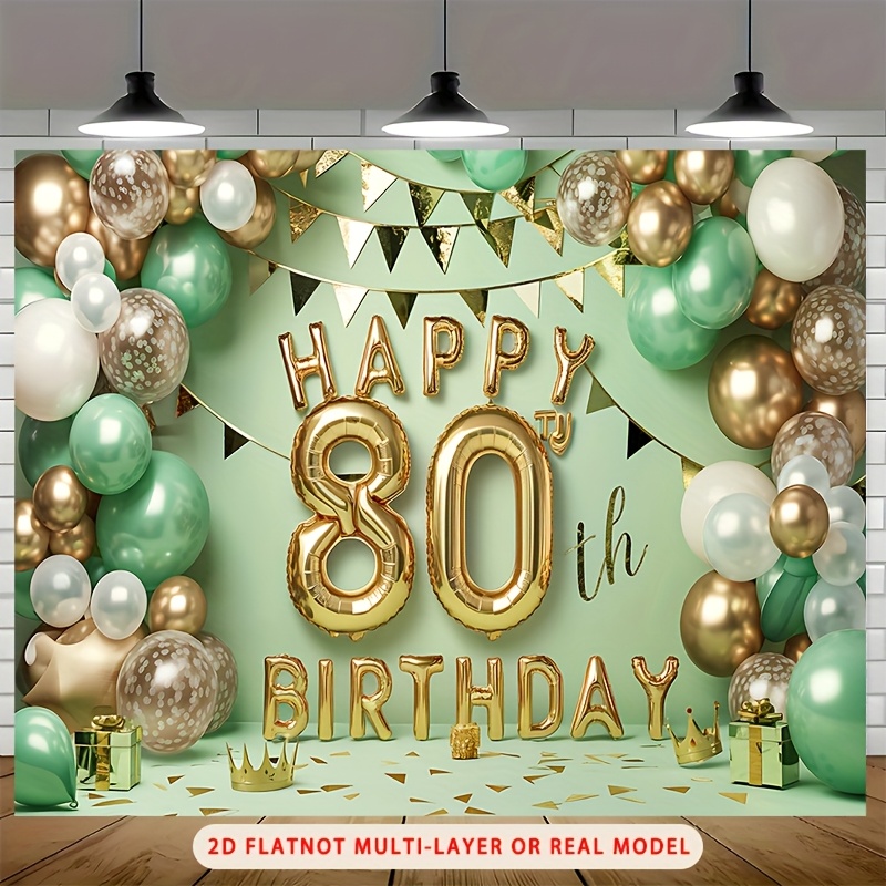 80th Birthday Balloon Garland Arch, Rose Gold 80th Birthday Balloons Set Party Decorations For Women's 80th Birthday Decorations Banner