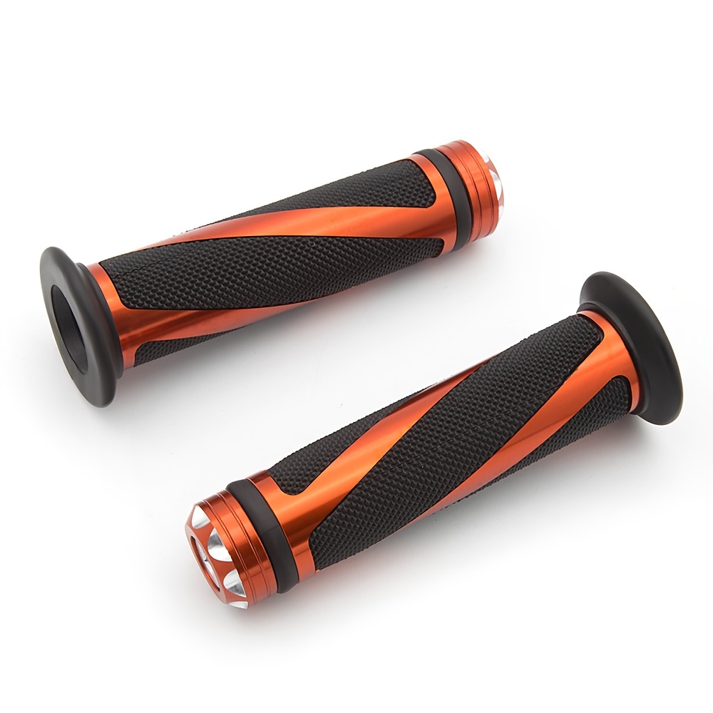 

1 Pair Universal Aluminum Alloy Motorcycle Hand Grips, 7/8" 22mm Handlebar End Caps For Motorcycles, Scooters, Sportbikes, Atv - Slider Control Plug Accessories