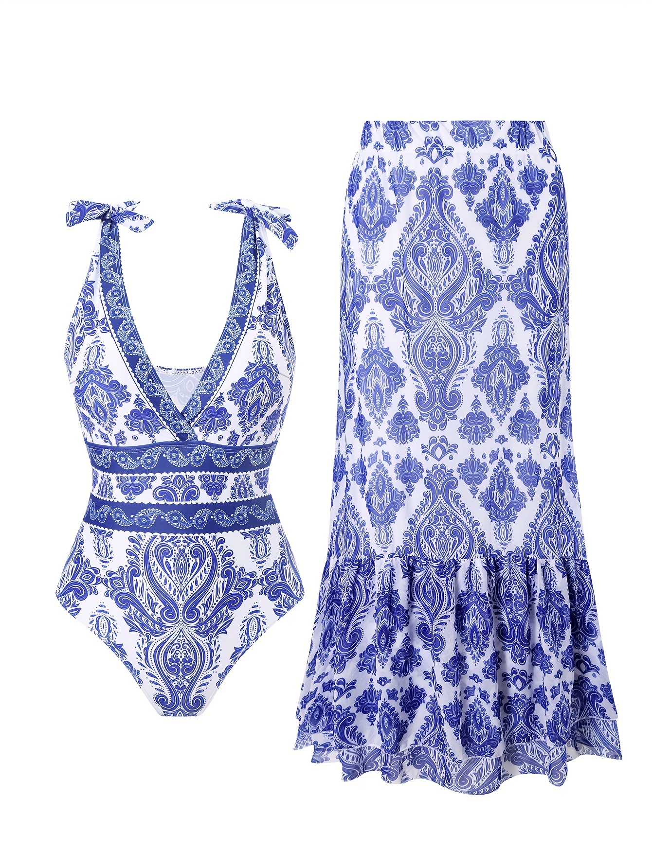 traje baño pieza mujer moda sexy falda ropa playa Temu Guatemala - Main Image