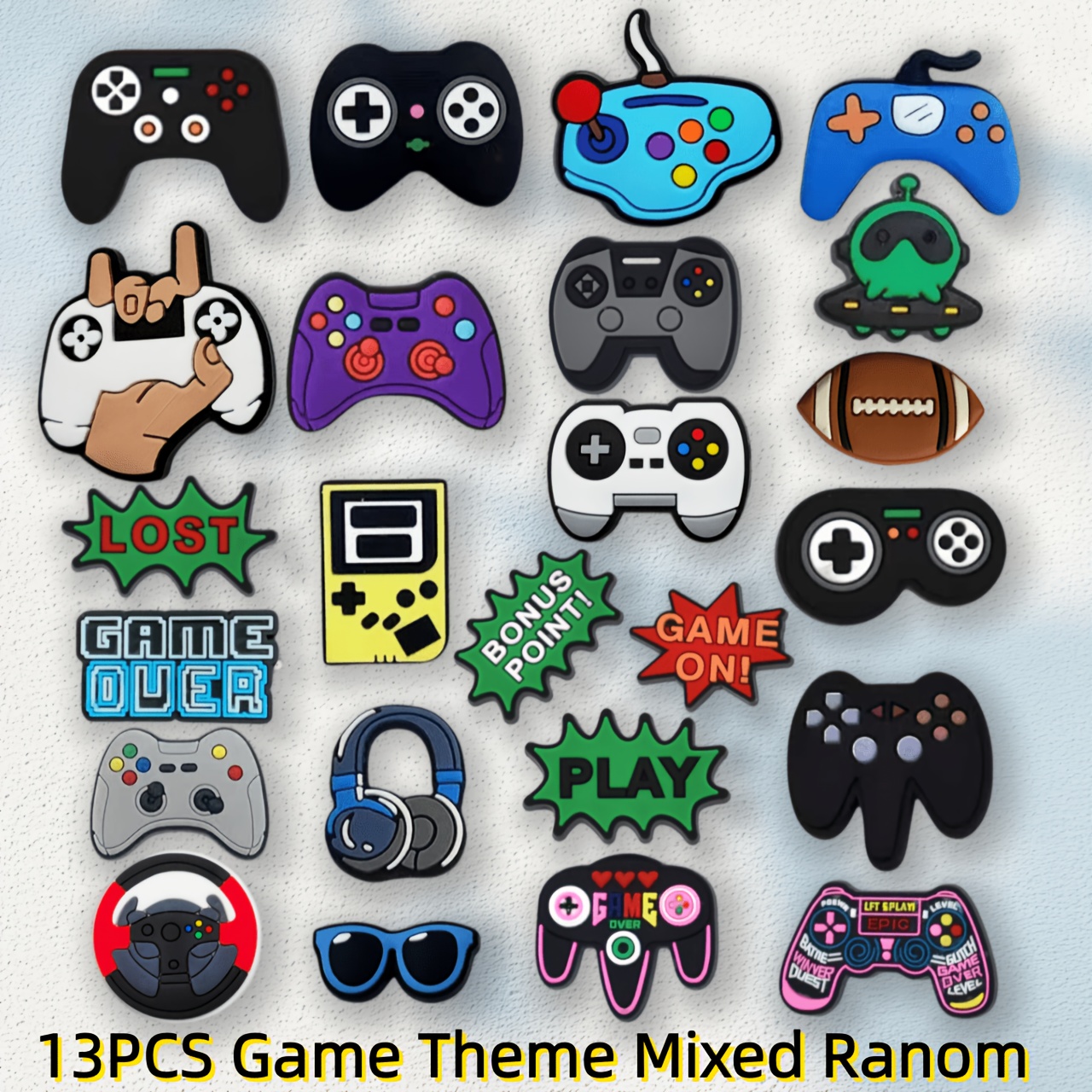 TEMU 8-13 Pcs Random Style Themed Series: Classic And Unique, . Perfectly Suitable For Diy Decoration— Shoes, Bags, Bracelets, Or Use As Party Favors