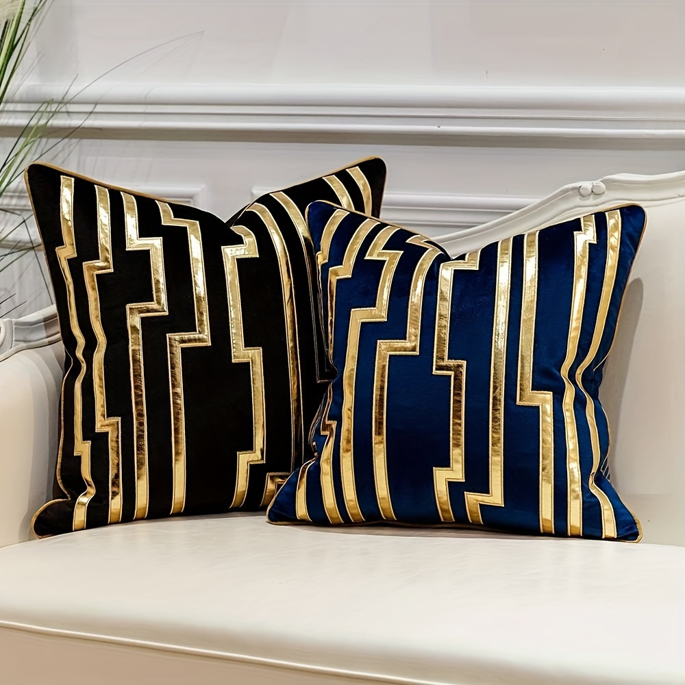 

1pc, 18x18 Stripes , Luxurious Cushion For Sofa, Bedroom, Car, 45x45cm, Contemporary Pattern, , , Washable