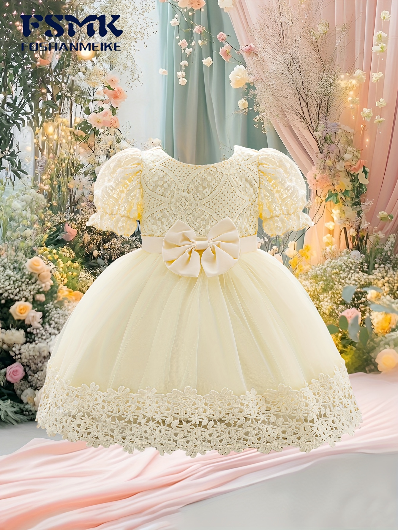 two-piece set baby girls new lady solid color round neck off-the