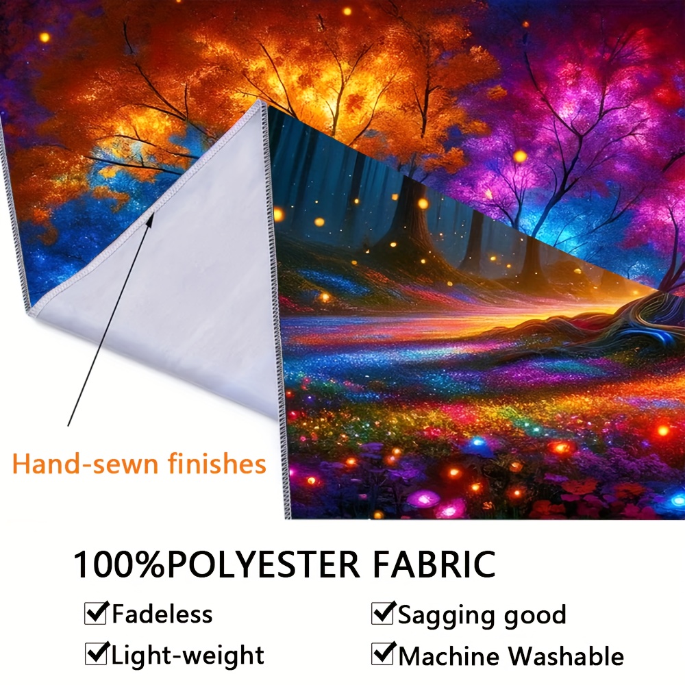 Magic Life Tree Uv Black Light Fluorescent Tapestry For Room Decor_voghion.com
