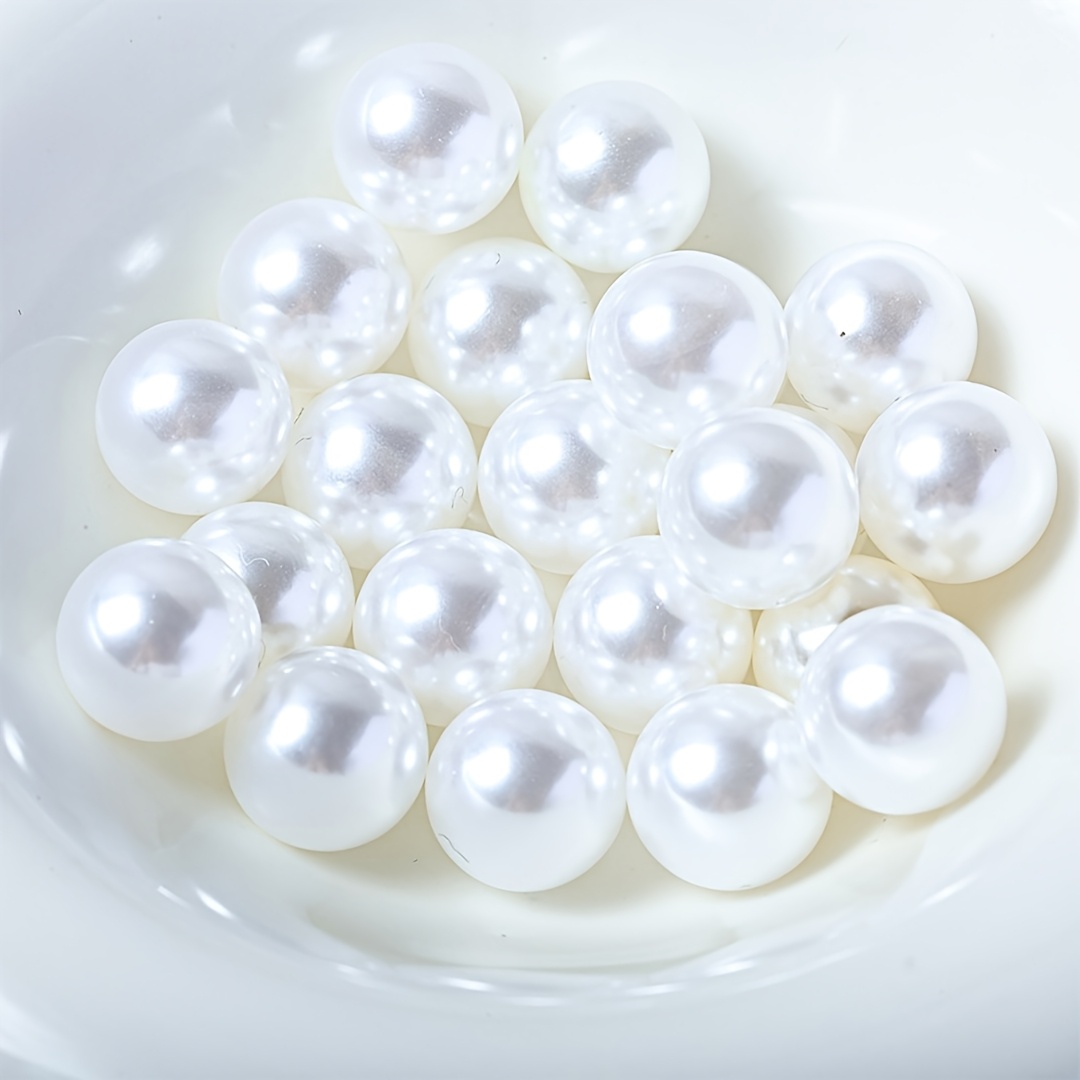 TEMU 20pcs Qywctz 20mm Round Beads - & Beige Acrylic Suitable For Diy Crafts, Making, Clothing Decorations, Pendants, Capsules Fillers, Holiday Gifts