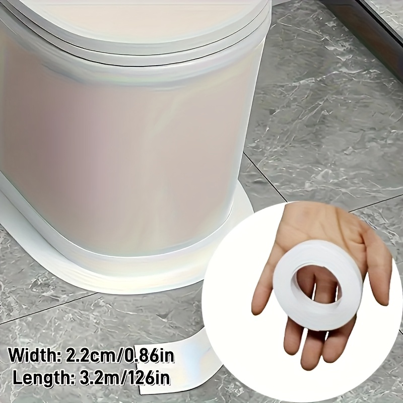 TEMU Heavy-duty Self-adhesive Bathtub & Toilet Sealing Tape - Leakproof Shower, Sink, Floor, Wall Caulking Strip, Waterproofing Barrier For Bathtub,