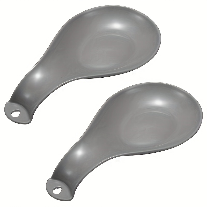 2-pack Pp Food-grade Soup Spoon Rest | Spoon Holder, Heat Resistant Mat - Perfect For Hotels, Restaurants, Buffets, Canteens & Home Kitchens | Ideal For Birthdays, Weddings & Parties