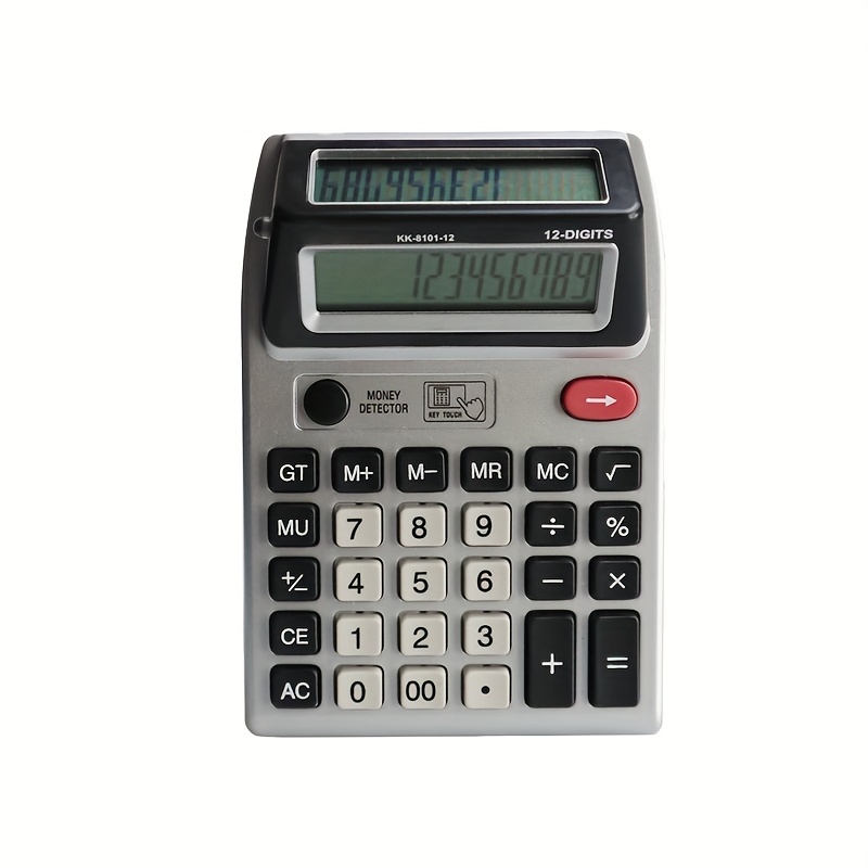 TEMU 12-digit Dual-sided Display Desktop Calculator, Suitable For Professional And Office Use. Battery Not Included, Office Equipment, , Clear Lcd