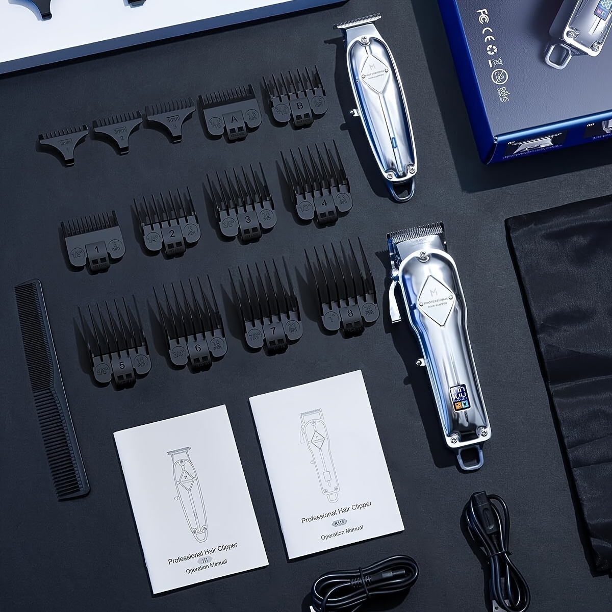 Hoogwaardige tondeuse en baardtrimmer met LCD-scherm