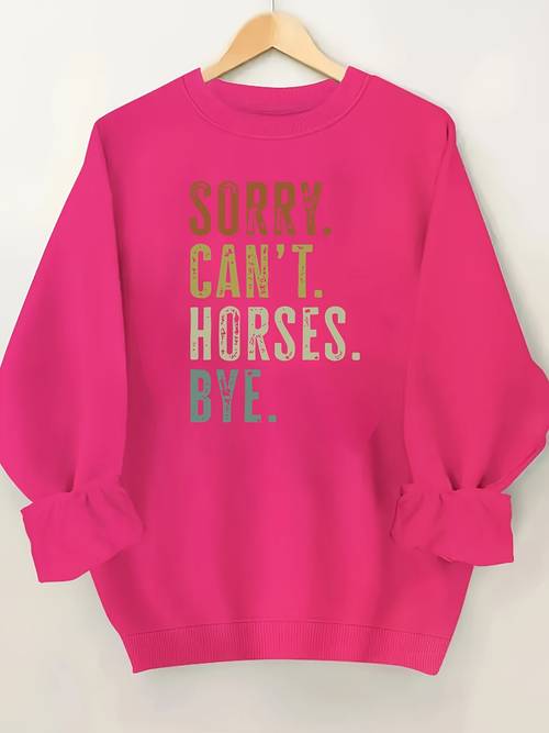 sorry cant letter print standard size crewneck sweatshirt