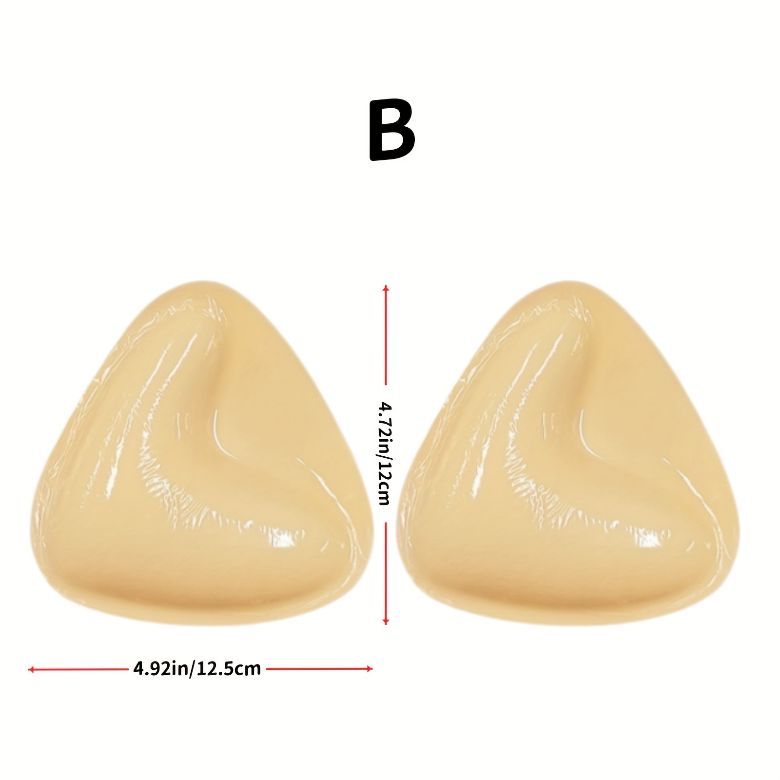 TEMU 1 Pair Seamless Triangular Chest Lift Pads - Double-sided Adhesive, Silicone Invisible Push Up Adhesive Bra Pads, Breathable, And Comfortable Inserts For Gathered Breast