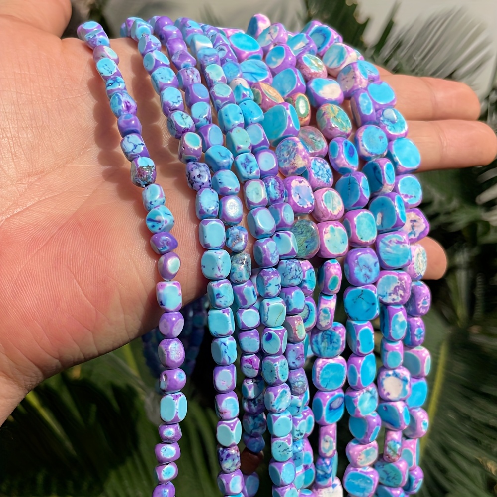 Flat Cuboid Shape Stone Beads for Jewelry Making