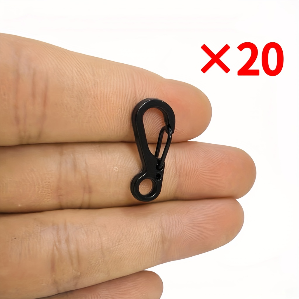 Set Of 20 Mini Durable Outdoor Buckles, Perfect For Hiking, Camping, Traveling, And As Keychains For Backpacks. An Option For Outdoor Tent Setup And Other Outdoor Gear, Without Battery