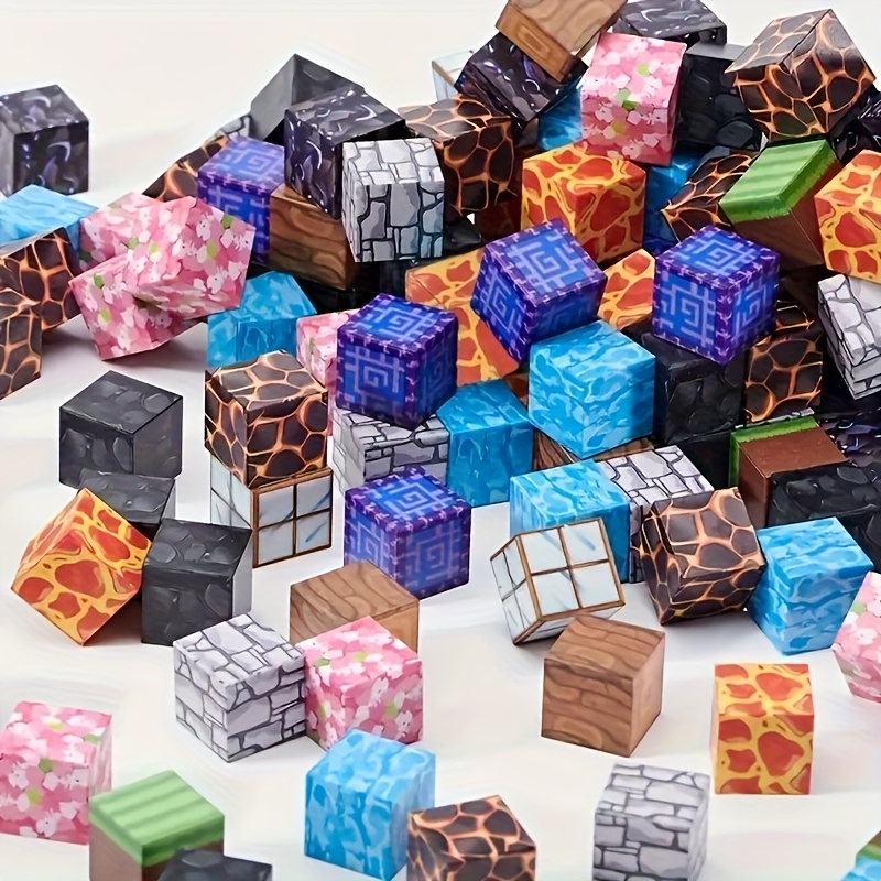 Magnetic Blocks- 100pcs Magnetic Blocks-Build Magnet, Magnetic Toys For Boys & Girls, Cubes Construction Toys, Perfect Gift For Halloween, Thanksgiving, And Christmas, Easter, Birthday Gifts