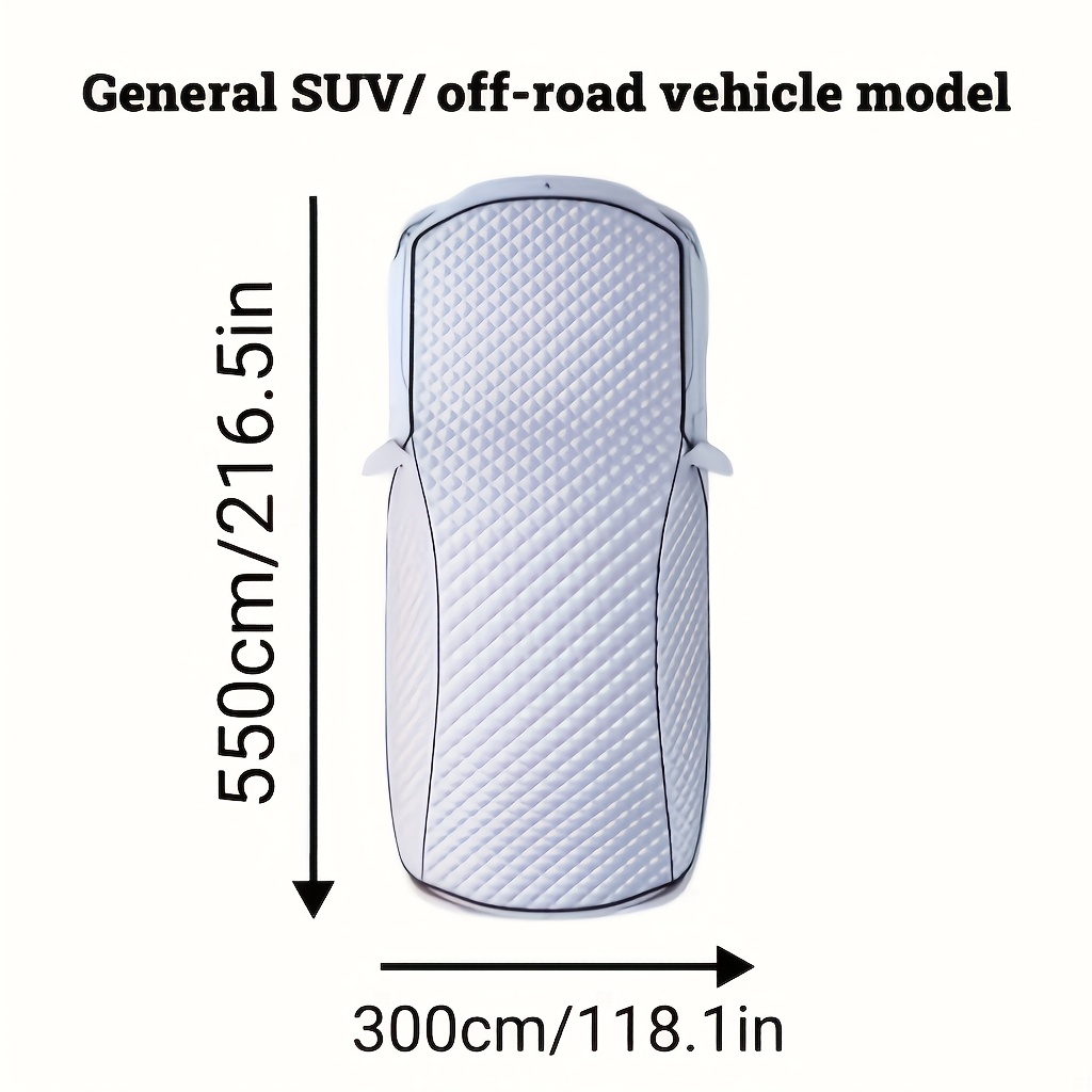 1pc heavy duty oxford cloth all weather cover compatible for suvs pickup fit   rain dust windproof car cover with off outdoor vehicle storage shield Product details 7