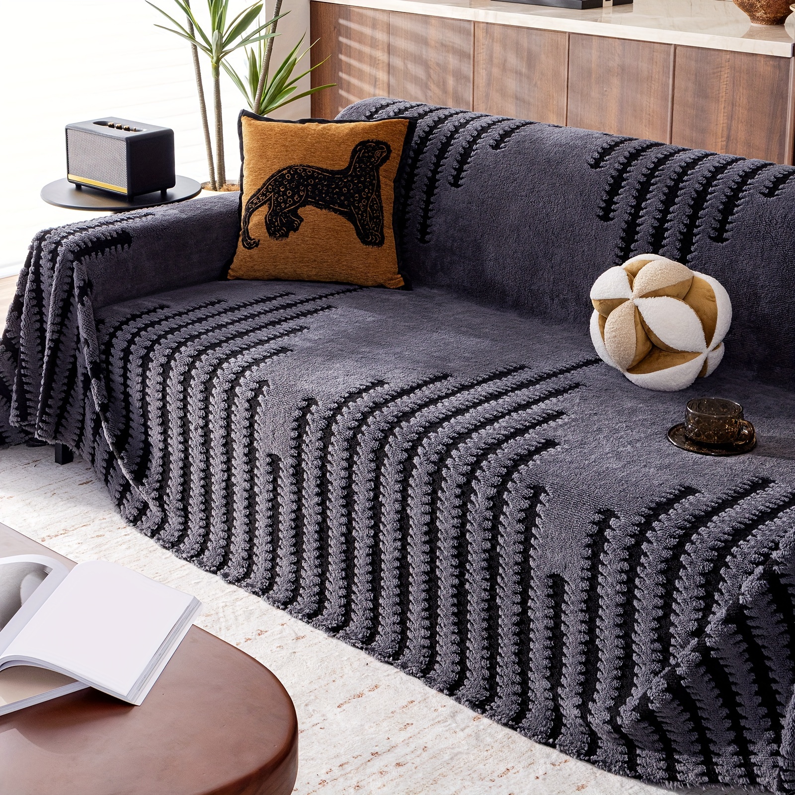 *. Plüsch * Neuheit Stil Samt Sofa Decke, Böhmischer Stil Blumen Jacquard Sofabezug, Verdickter * Kurzer Plüsch Sofaschutz, 1-2-3-4 Sitzer Sofa Decke, L-förmige U-förmige Eck Sofa Matte,