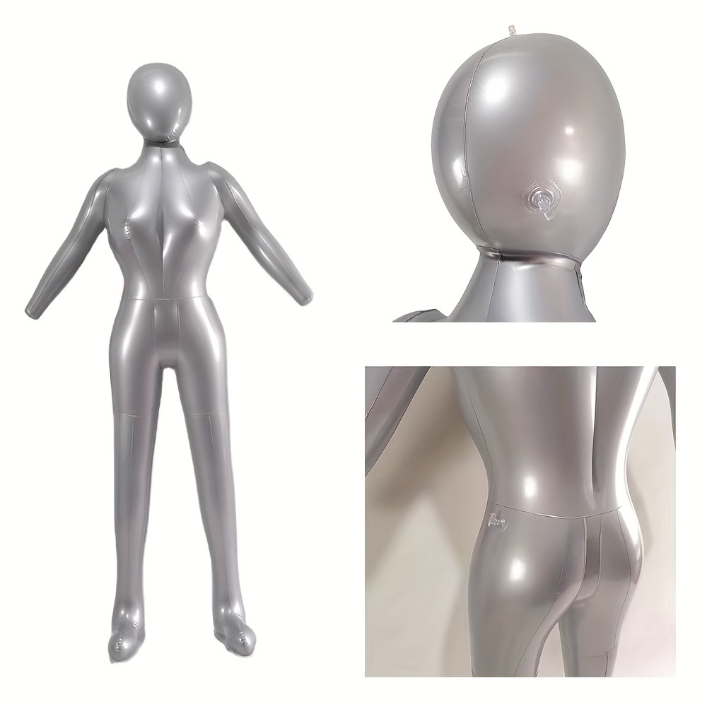 MANNEQUIN GONFLABLE PORTABLE Et Compact En PVC Pour Hauts Et Affichage Collier EUR 35,53