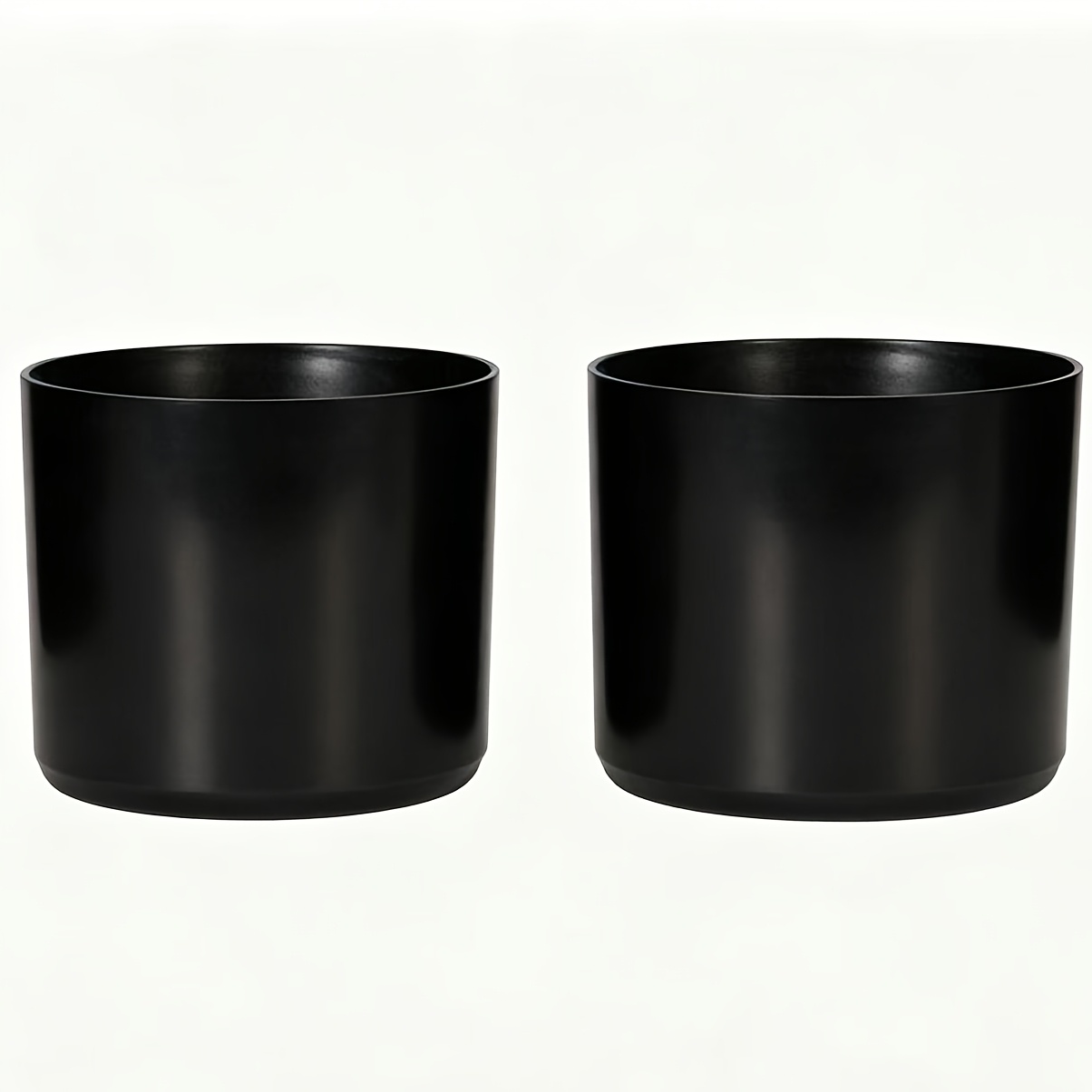 TEMU Black Minimalist Straight-stem Green Plant Pot, High-end Decorative Potted Plant Set For Home, Indoor, Living Room, And Tabletop Gardening