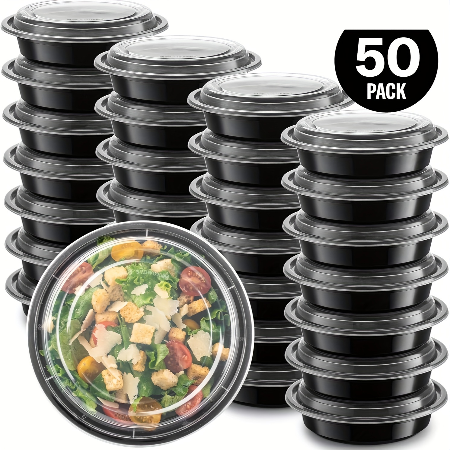 

50 Packs 28oz Round - For Meat, Fruits, Vegetables & - Portable, - For , Pantry, Parties, , Camping &