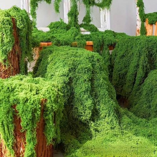 200g 300g artificial dark faux moss flower moss suitable for miniature landscape terrariums floral arrangement decoration desktop potted plant landscaping durable diy indoor garden and home decor moss suitable for glass