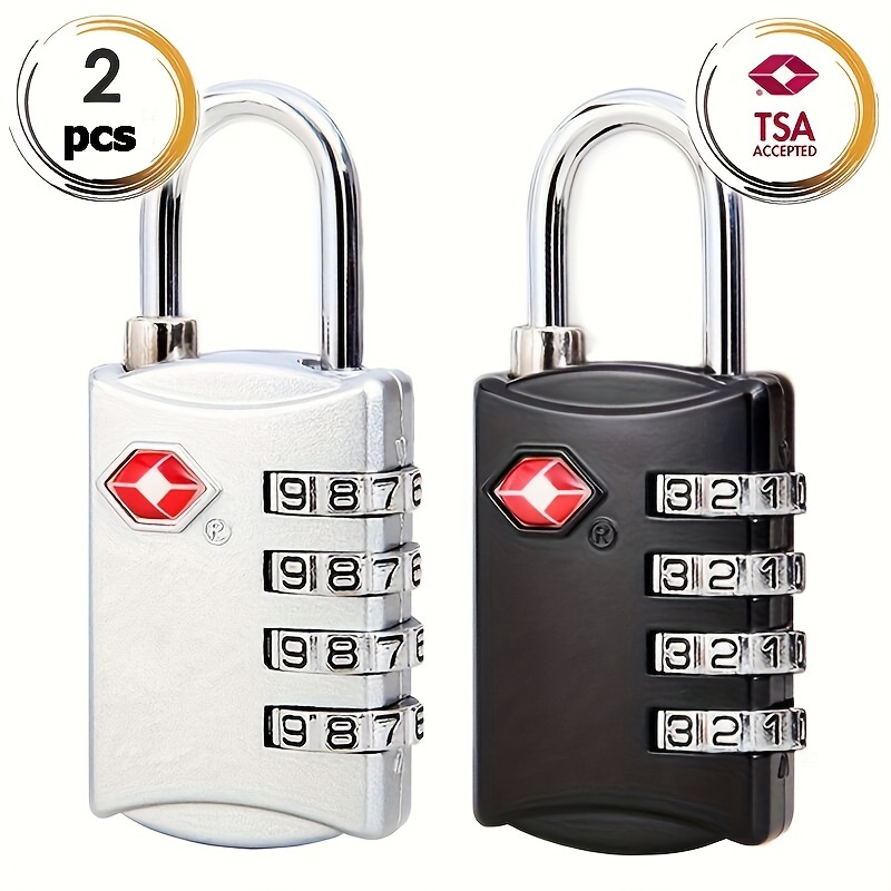 

2pcs Luggage Lock Padlocks, Door Lock, Travel Supplies, Travel Code Lock, Luggage Bag Lock