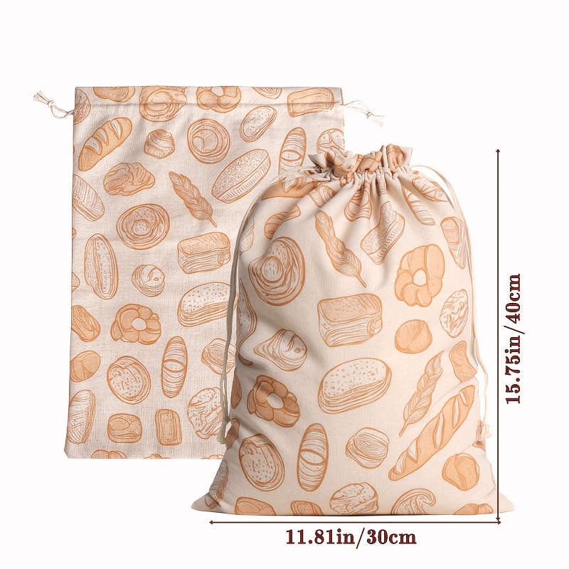 High-value Decorative Bread Pouch, Reusable, Fresh-keeping And Dust-proof, Essential For Home Baking, Suitable As A Gift For , Compatible With Handmade And Yeast Bread, Portable And Easy To Store