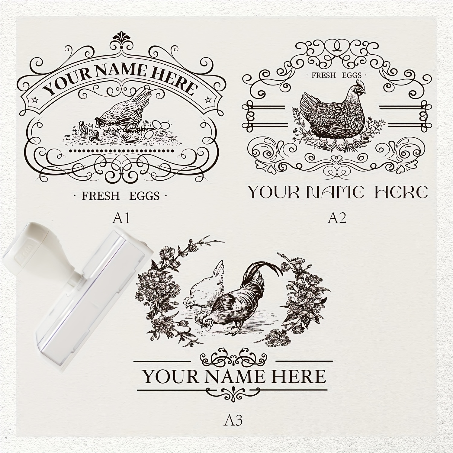 Personalisierte Papierbox-Stempel, große rechteckige Photopolymer-Stempel für Bauernhöfe, geeignet zur Verbesserung…: retailer-supplied image