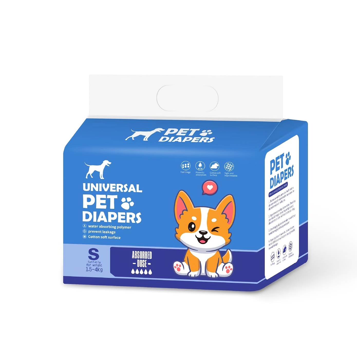 TEMU High-quality Disposable Dog Urine Bags, Skin-friendly Non-woven Fabric, Ideal For Outdoor Travel And Training