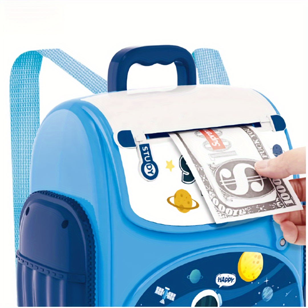 Azul) Hucha Electrónica para Niños, Hucha Automática con