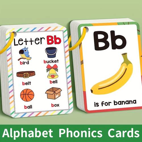27pcs alphabet phonics english learning cards colorful letter sounds phonics flashcards for educational gift for development illustrations durable paper material