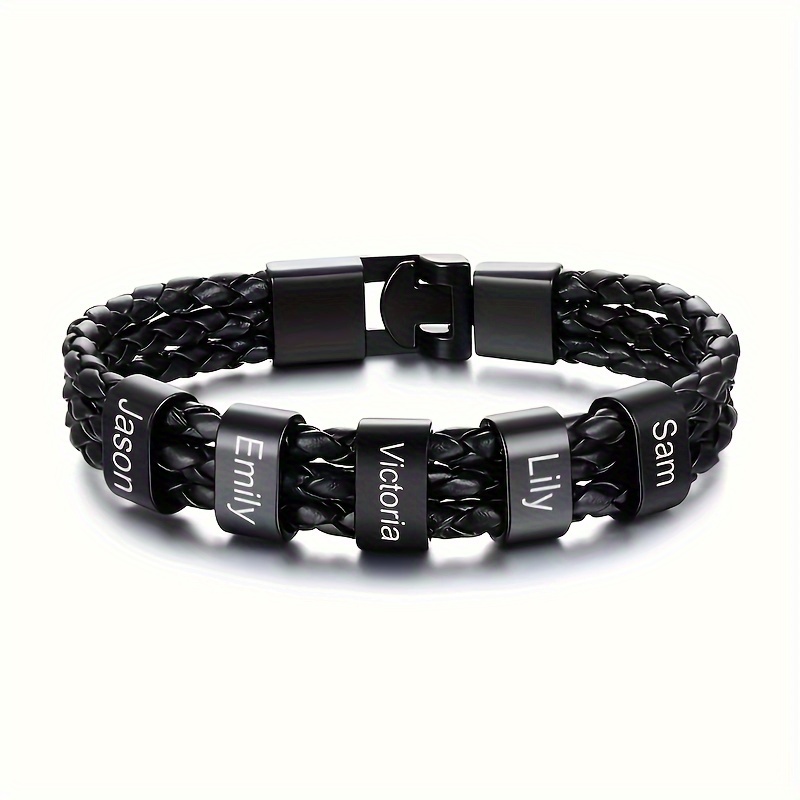 

Steel Bracelet For Men, Personalized 1-7 , For Dad, , , Husband, Son,