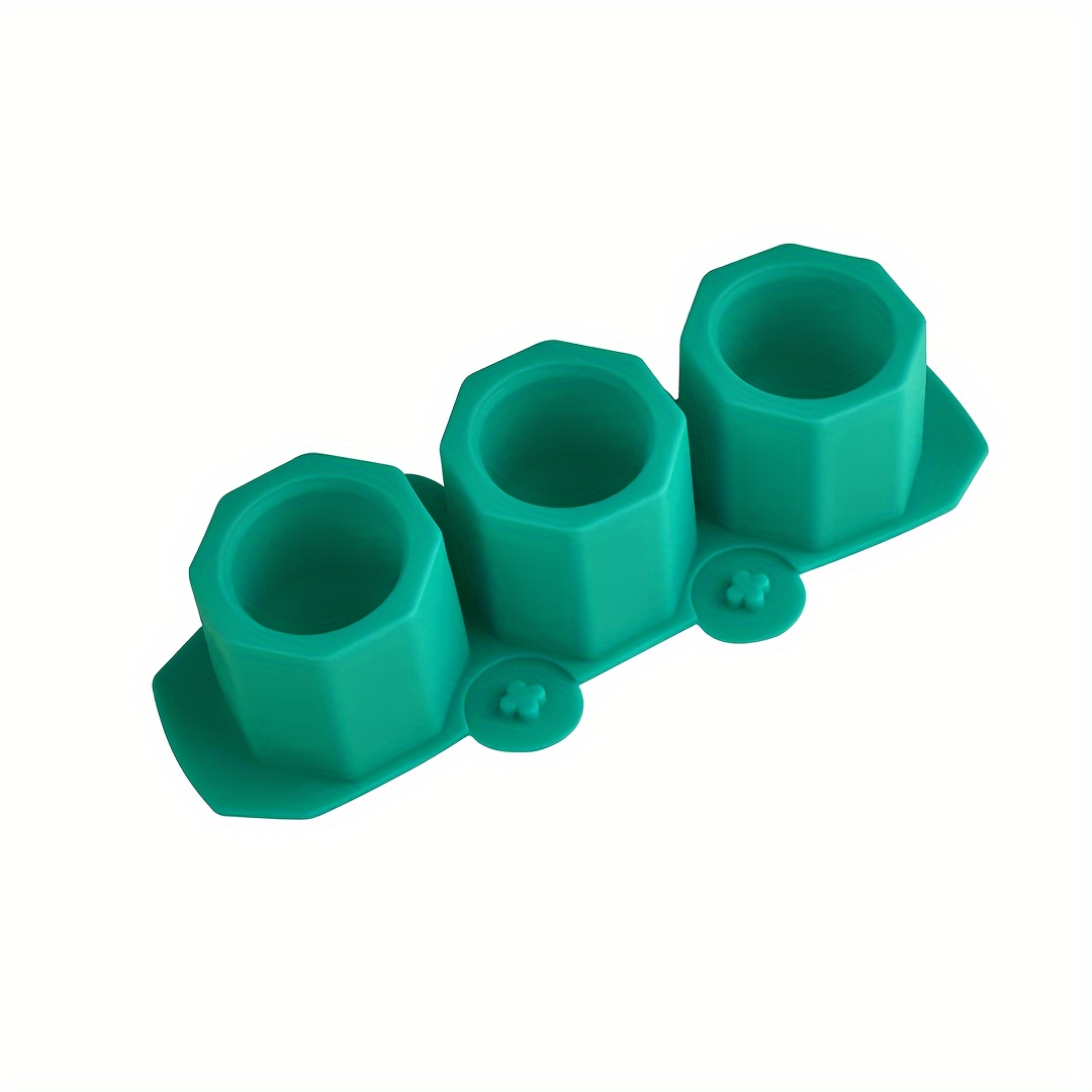 TEMU 1pc 3-hole Flower Pot Silicone Mold, Concrete Cement Plaster Molds, Candle Holder Moulds, Succulent Plant Pot Plaster Concrete Molds, Diy Home