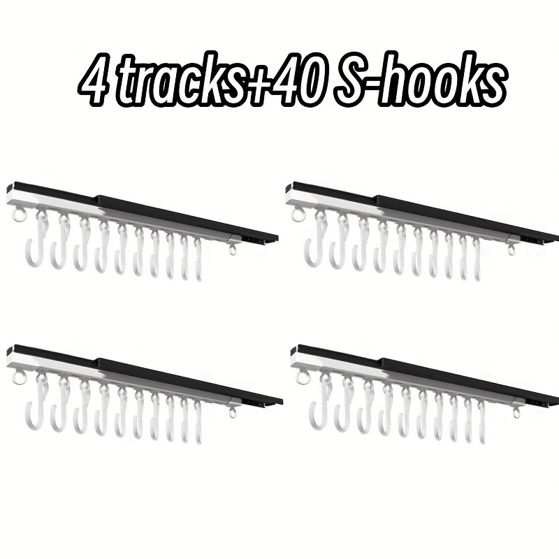 TEMU 2/4pcs Retractable Jewelry Storage Rack, 1 Storage Rack With 10 Hooks, For Necklace, Bracelet, Bracelet, Etc. Storage, Design For , Suitable For