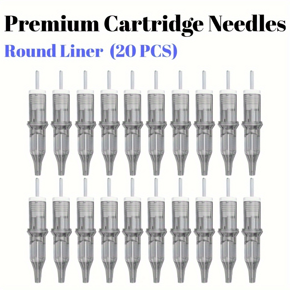 Harsso Aghi per Tatuaggio Tattoo Cartridges Needles 20pcs Safety Cartuccia  di Aghi Tatuaggi Cartucce for Tattoo Machine Pen Mas RL RM(Mixed)