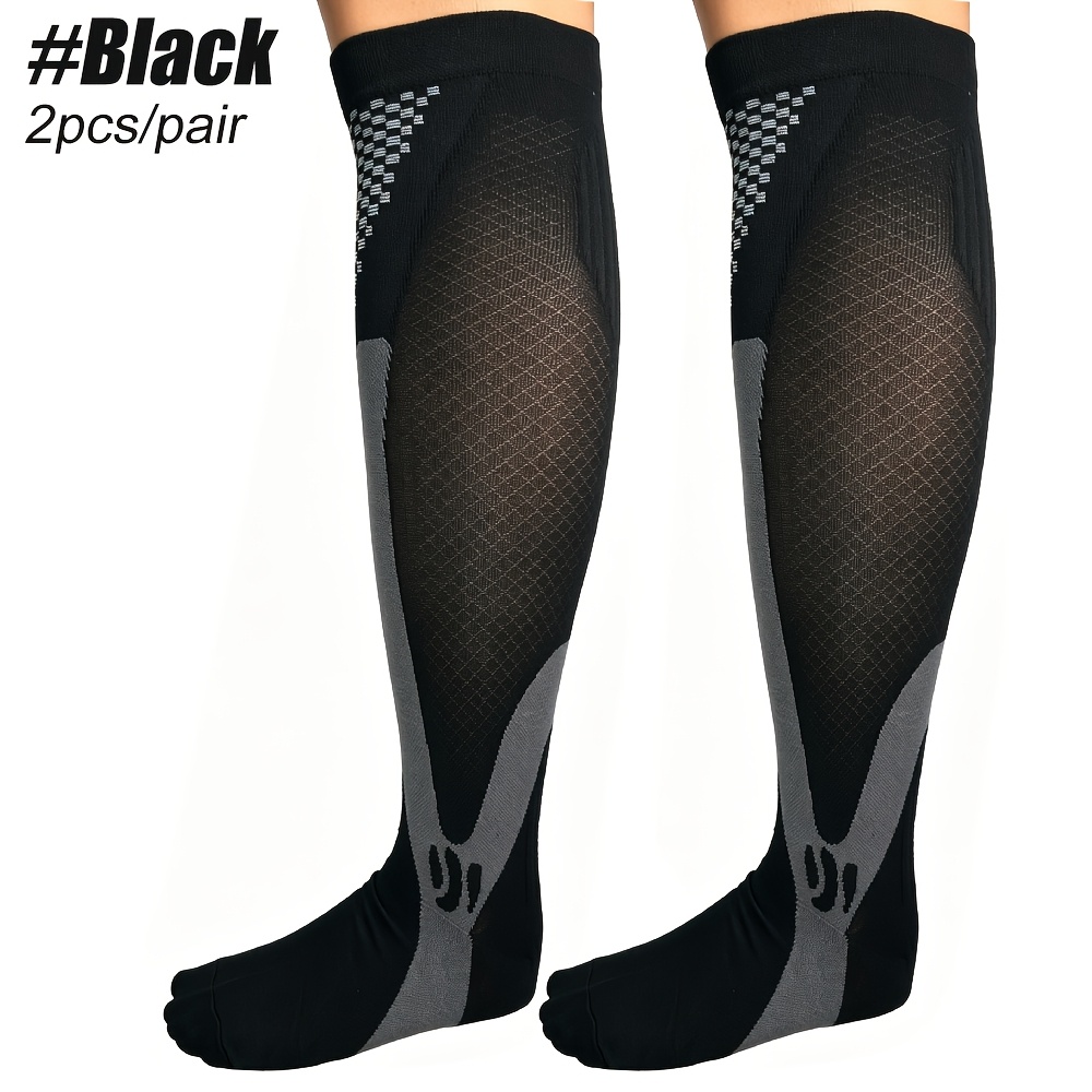 TEMU 1 Pair 2xl-7xl Plus Size Compression Socks For , For Running, Travel, Athletic For Women And Men
