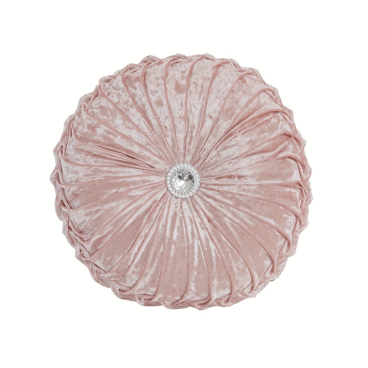 TEMU Coussin de luxe en velours motif citrouille - Oreiller rond en peluche pour salon, décoration de bureau | de siège tatami confortable avec motif