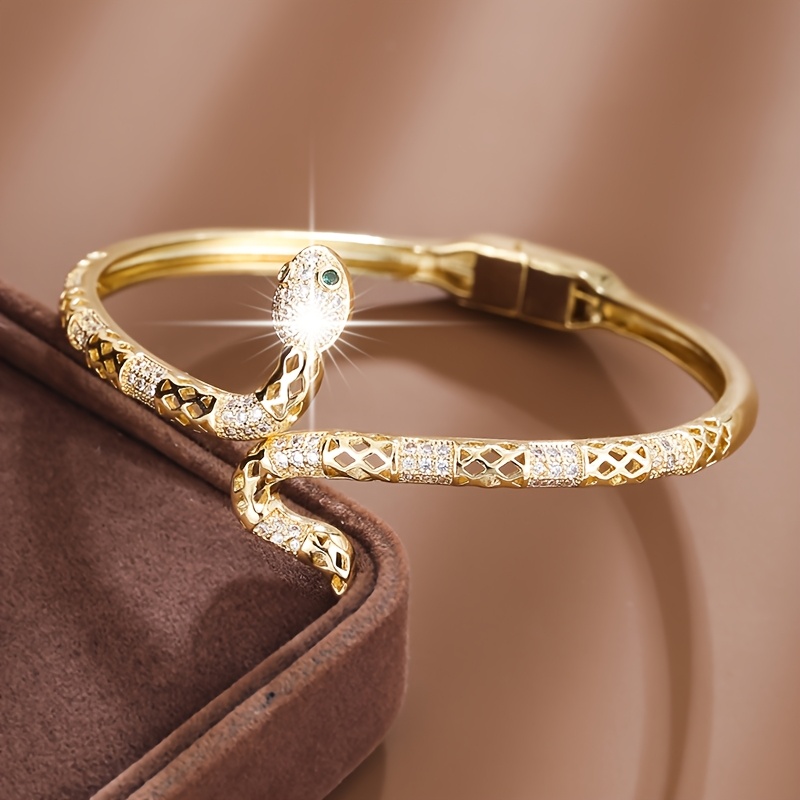 Snake Shaped Zirconia Women's Bracelet