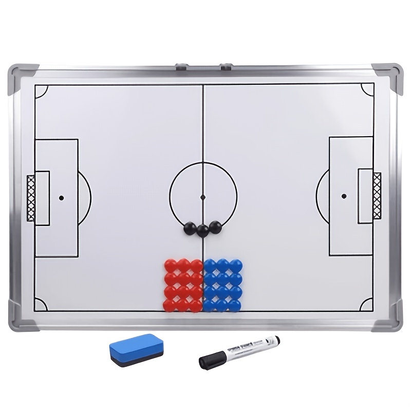 TEMU 1 pz tattica da calcio in di alluminio 60 X 40 cm, reversibile a per strategia e tattica | Regalo per allenatori di calcio