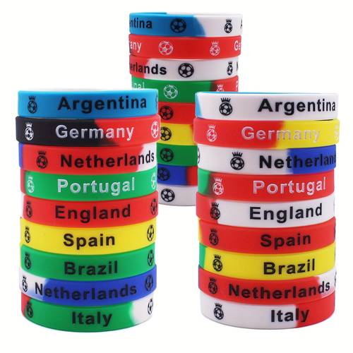 2pcs embossed football pattern wristbands wristbands waterproof and durable wristbands multi color matching wristbands wristbands in colors