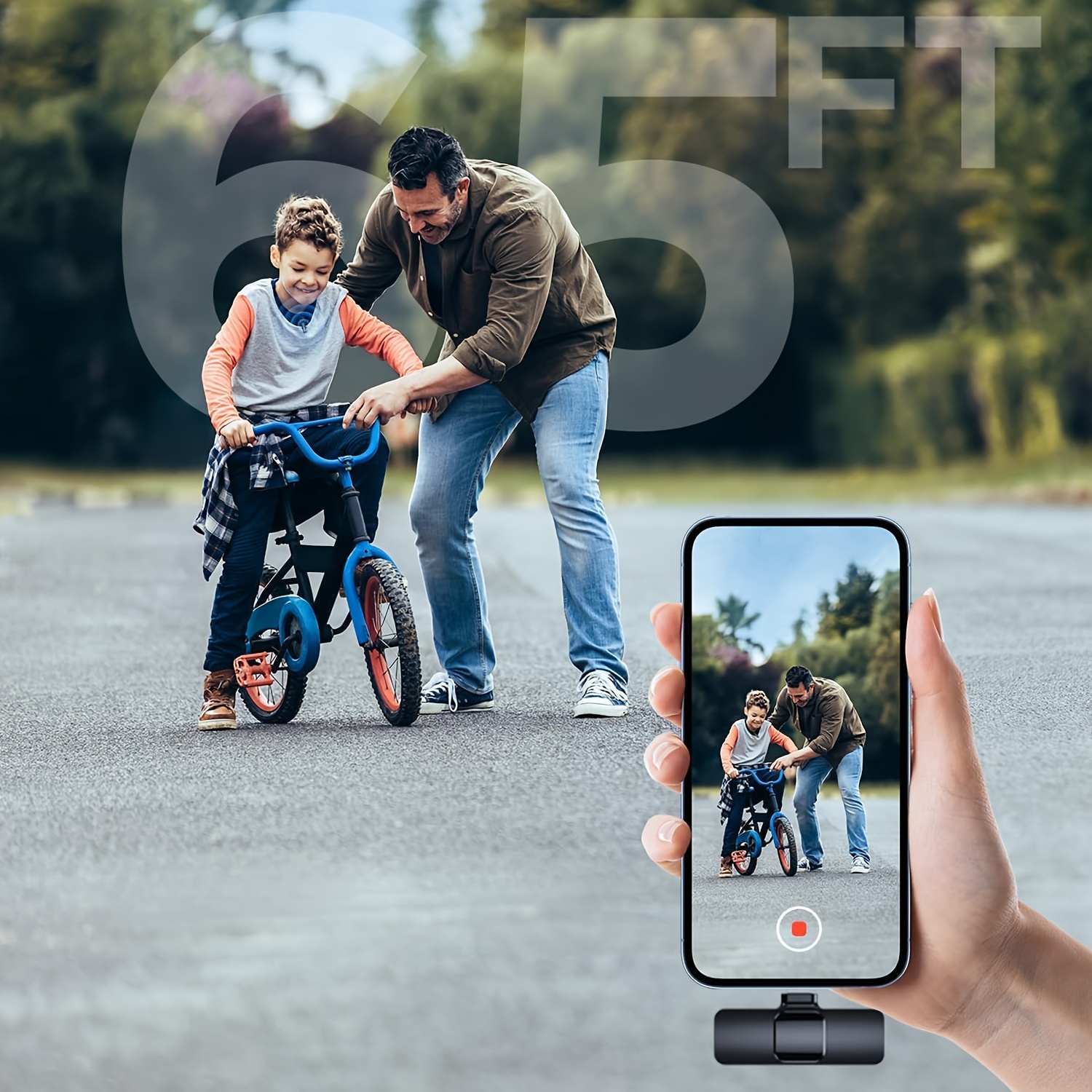 Wireless Lavalier Microphone For USB-C Smartphones, For Video Interviews, Podcasts And Vlogs