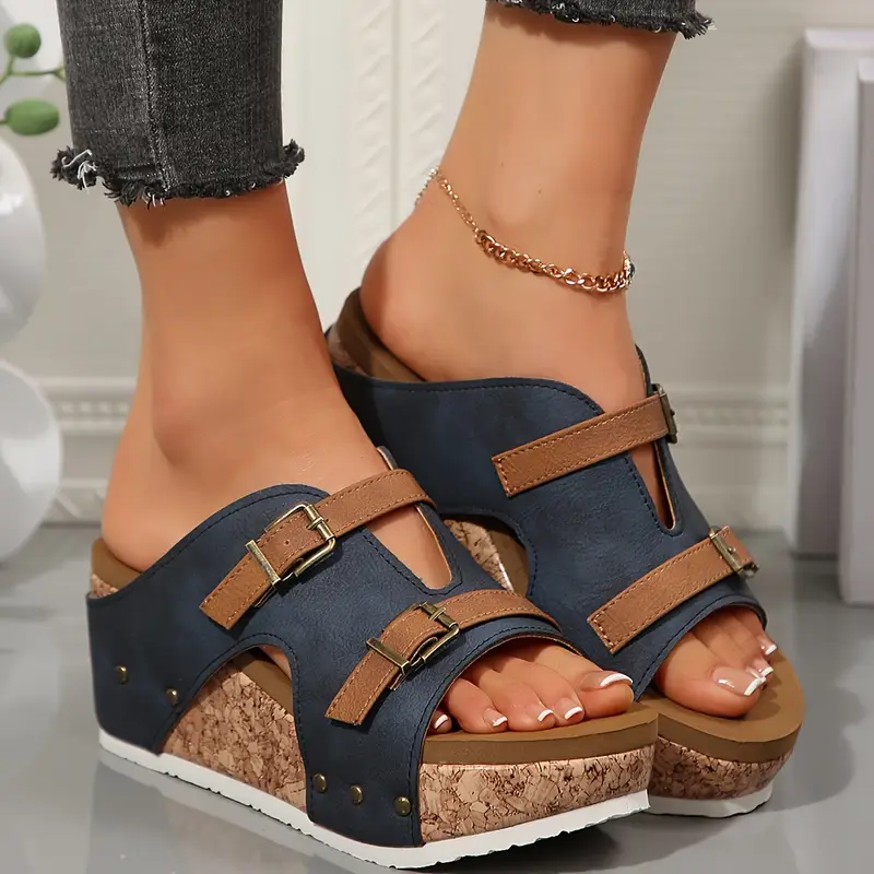 retro plateau keilsandalen damen verstellbarem Temu Germany
