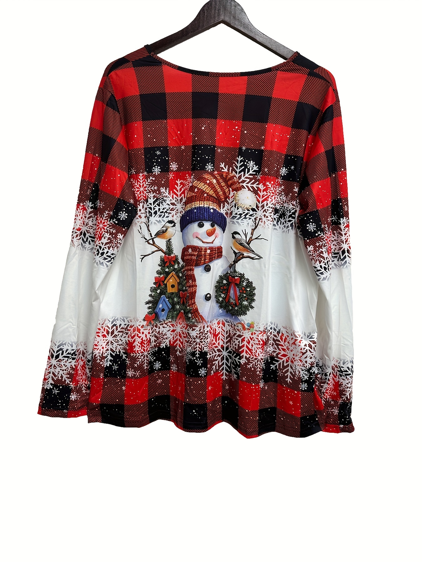 Plus Size Ladies V Neck Christmas Jumpers Women's Plus Size
