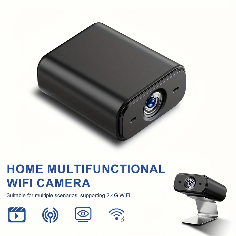 Cámara WiFi Portátil App Móvil y Transmisión Cámara de Seguridad  Interior con Alimentación USB y Ajustable, 480P HD, Le