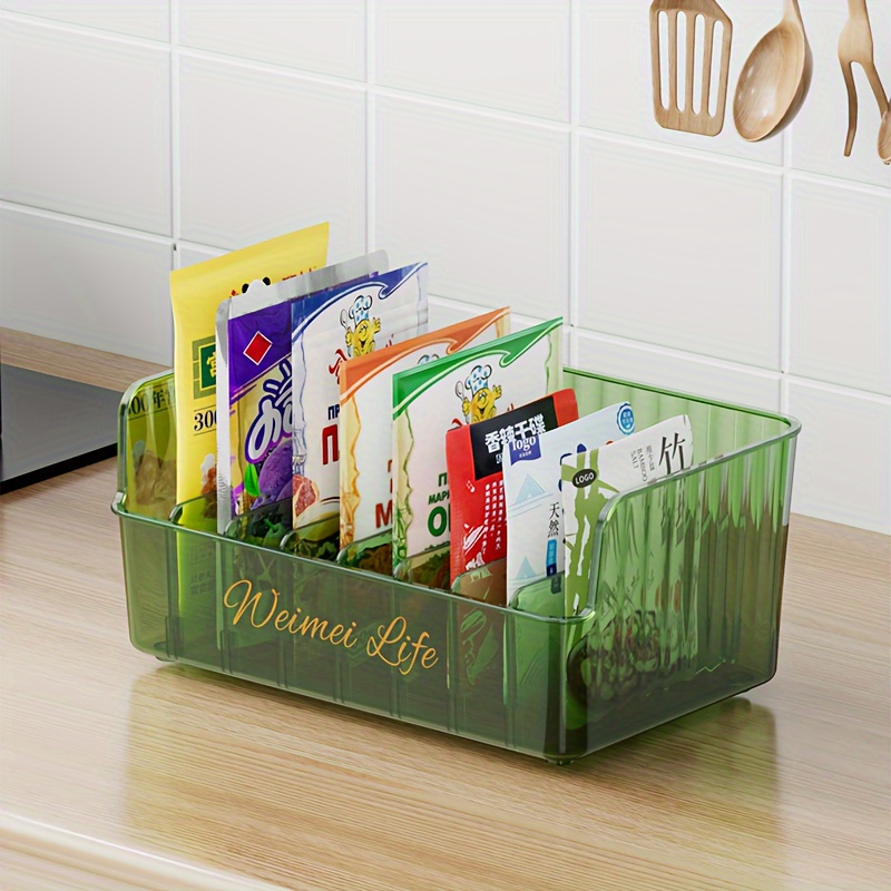 

1pc Multi-compartment Spice Organizer - Plastic Kitchen Storage Solution For , Tea Bags & More