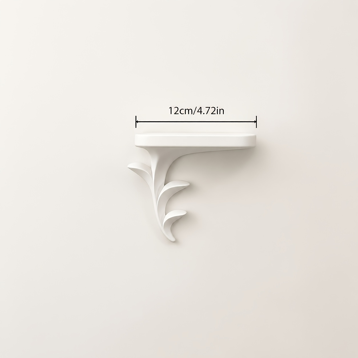 TEMU 1pc New Bud-shaped Wall-mounted Shelf - Modern Minimalist Plant-themed Storage Rack, Petg Material Shelf Unit, Space-saving Vertical Display
