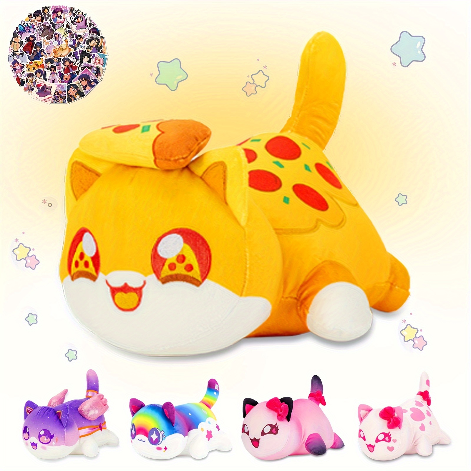 Aoyingmrwj Cat Plush + 60 Stickers Cat Plush - Temu