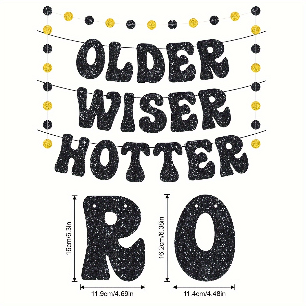 Glitzer Banner „70 Ans“ – TSD, Für Jubiläum & Geburtstag