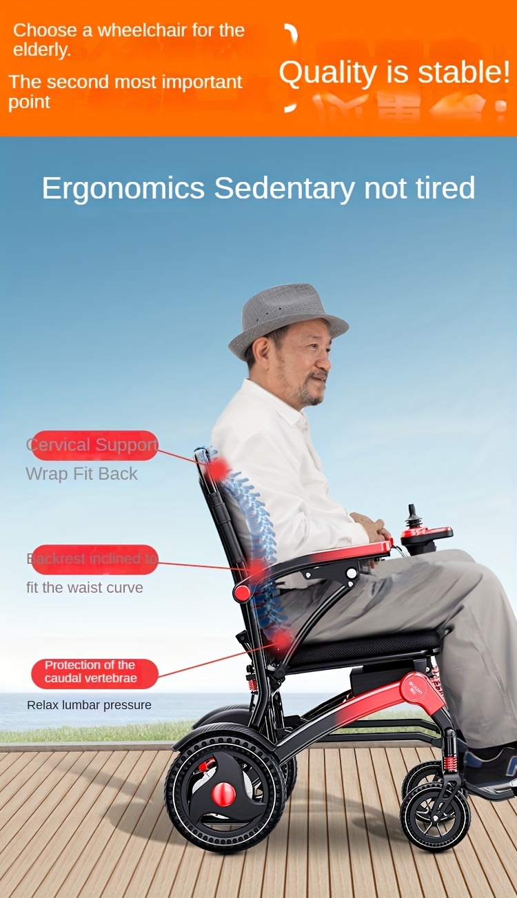 electric wheelchair mobility scooter for seniors 300 500w high power 13     lightweight and foldable 350 lbs weight capacity Product details 3