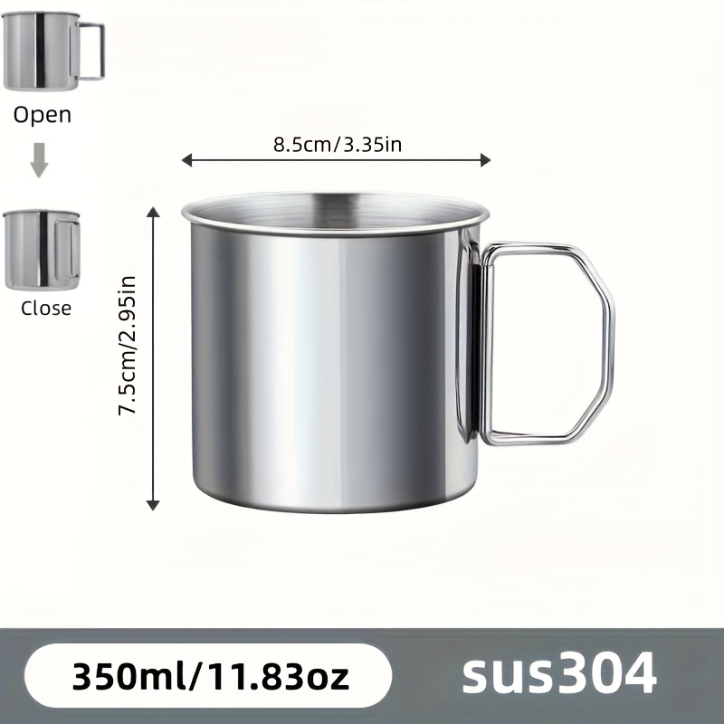Stainless Steel Insulated Travel Mug 250ml/350ml/550ml - Foldable Outdoor Coffee & Tea Cup, Keeps Drinks Hot or Cold, Ideal for Camping and Picnics
